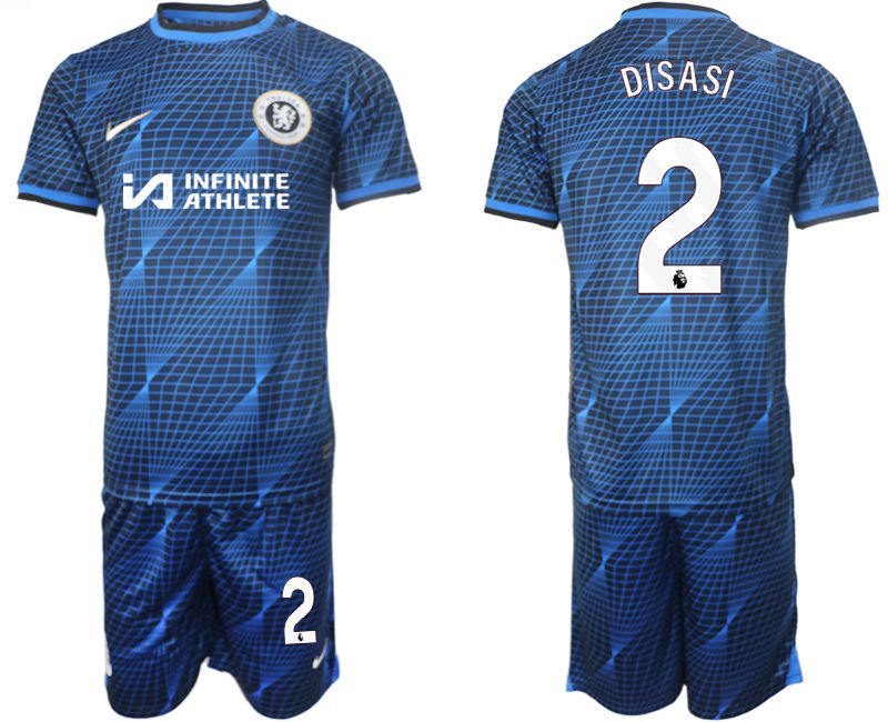 Men 2023-2024 Club Chelsea away blue #2 Soccer Jersey